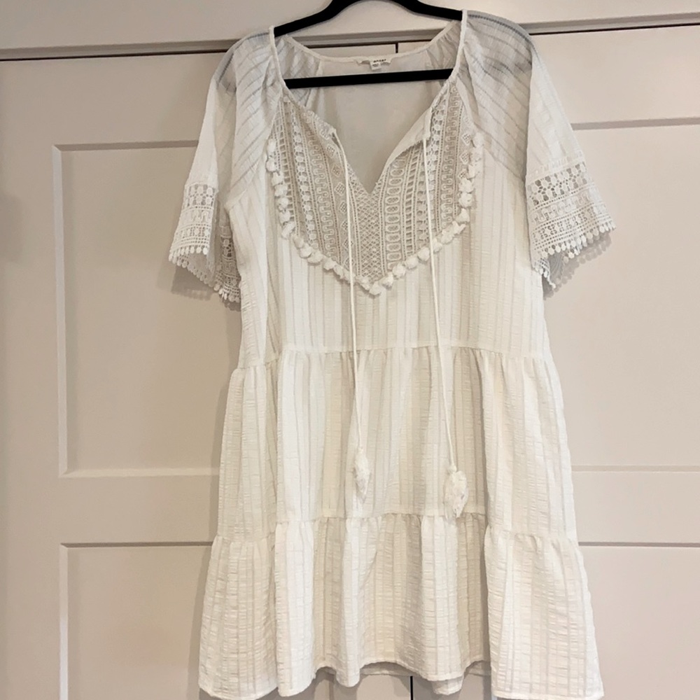 White baby doll dress